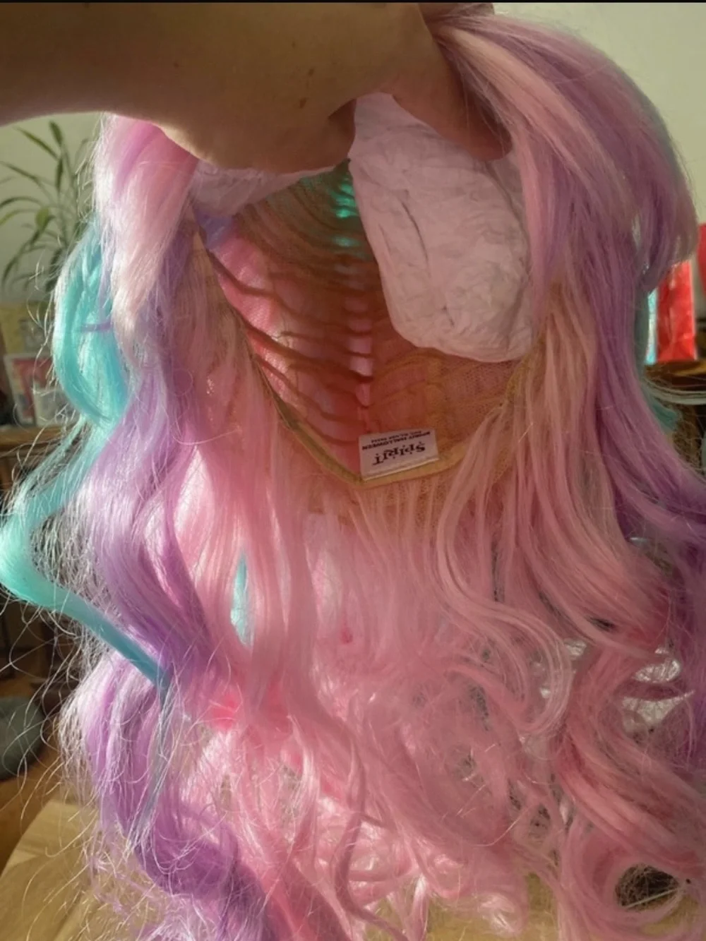 Spirit Kids Costume Wig in Pink, Teal & Lavender